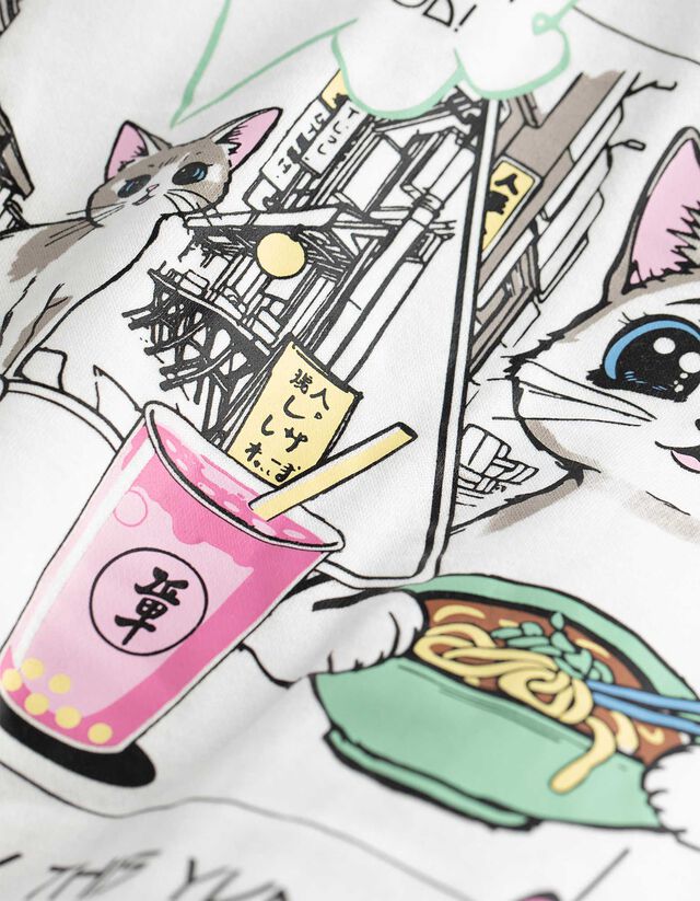 Melegítőfelső - Hátul nyomtatott minta - feher