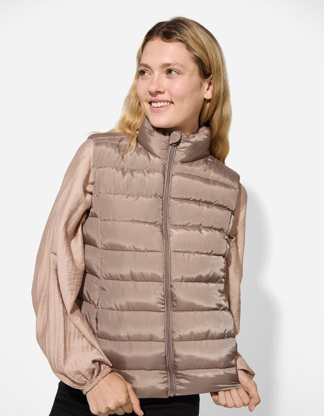 Steppelt mellény - Egyszínű - világos barna