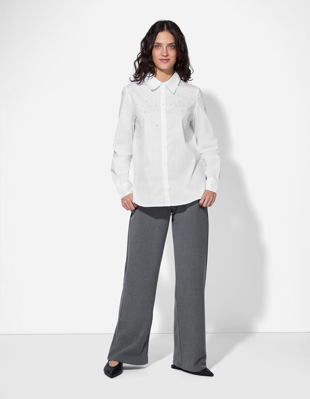 Blúz - Pamut keverék - feher