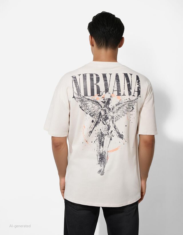 Póló - Nirvana - bézs