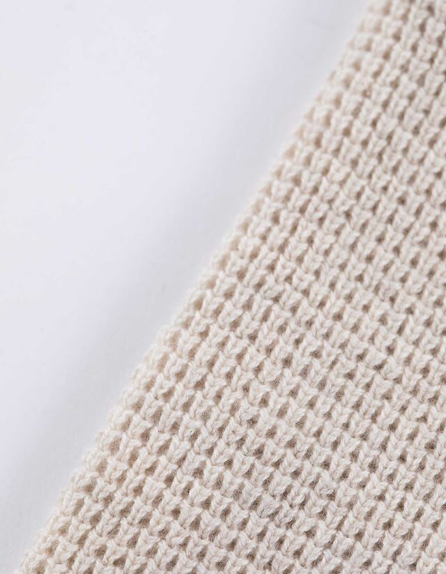 Kötött kardigán - Pamut - bézs