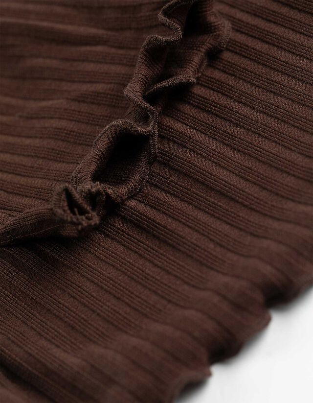 Hosszú ujjú felső - Bordázott - fekete