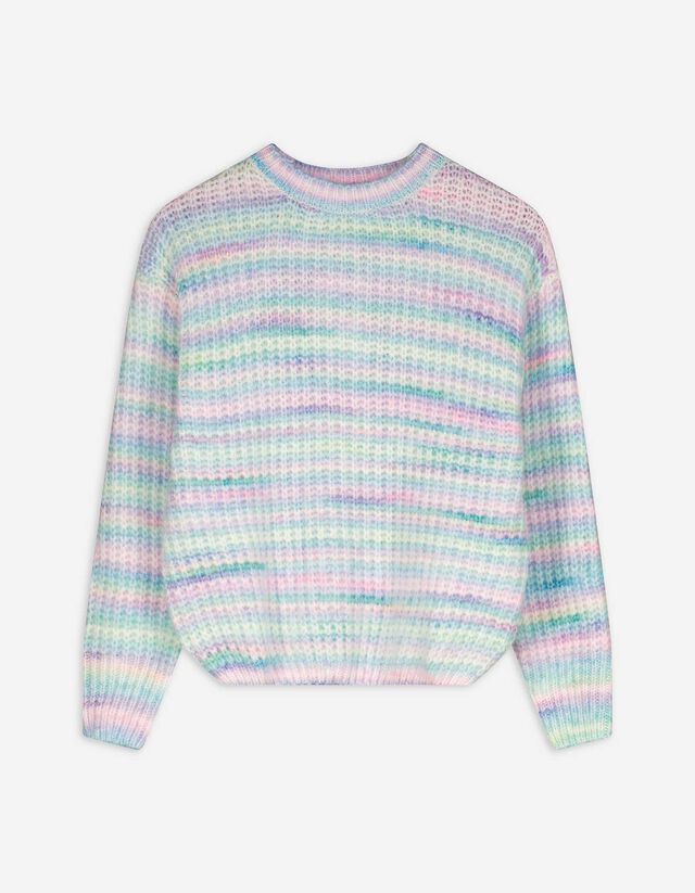 Pulóver - Durva kötésű - vilagoskek