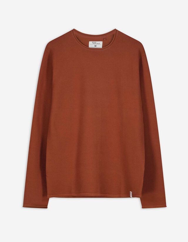 Pulóver - Kerek nyakkivágás - világos barna