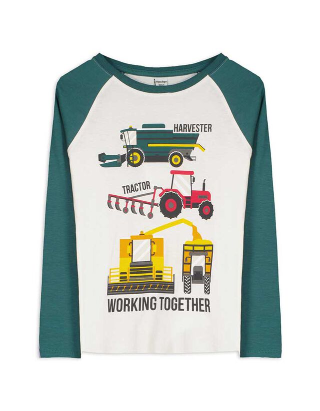 Hosszú ujjú felső - Nyomott minta - vilagos szurke