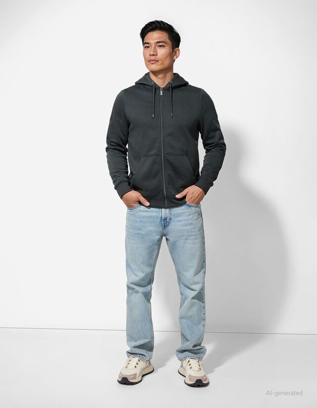 Cipzáros melegítőfelső - Zsinóros kapucni - sotetkek