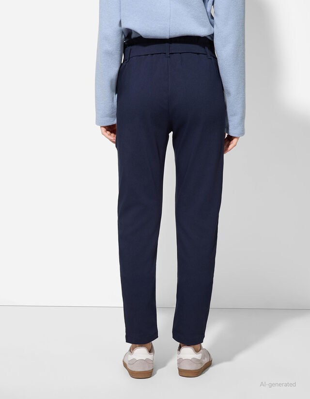 Ráncolt derekú nadrág - világos barna