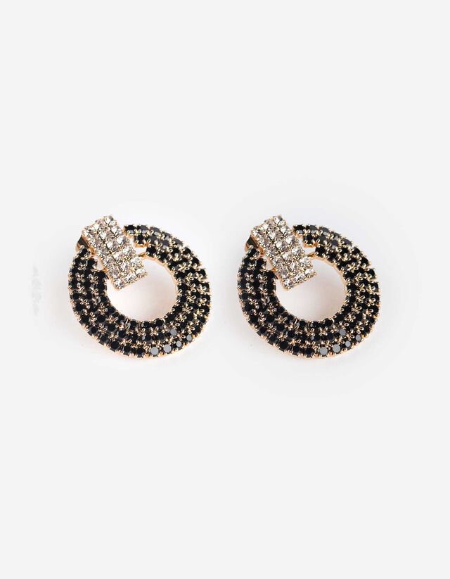 fülbevaló - Strasszkövek - arany