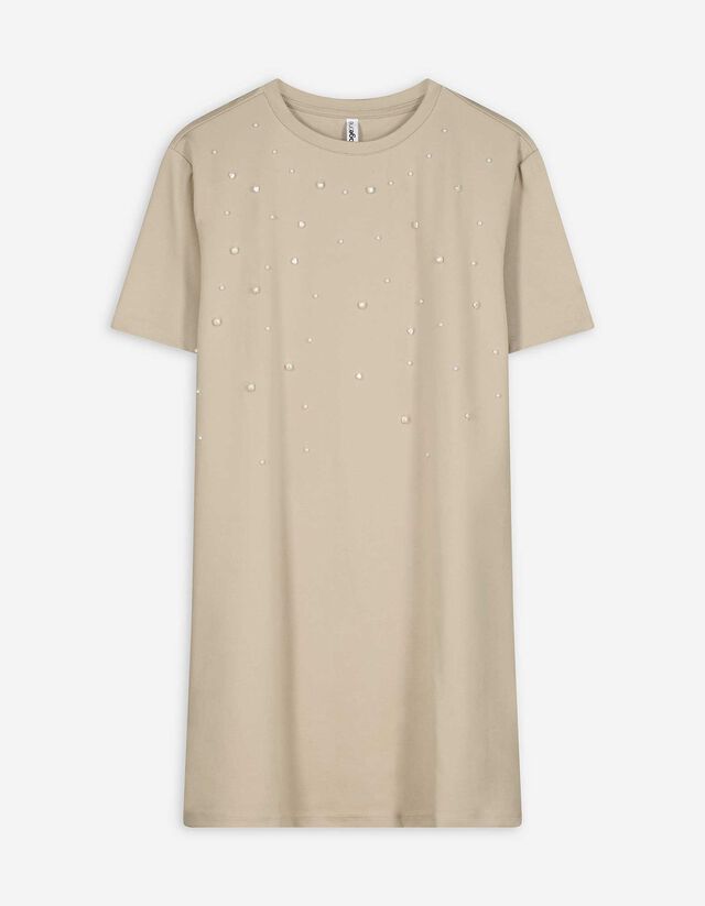 Ruha - Gyöngyökkel díszítve - bézs