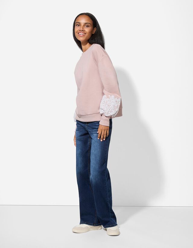 Pulóver - Ballon ujjak - vilagos szurke