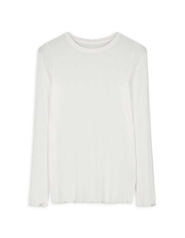 Pizsamafelső - Bordás kötés - feher