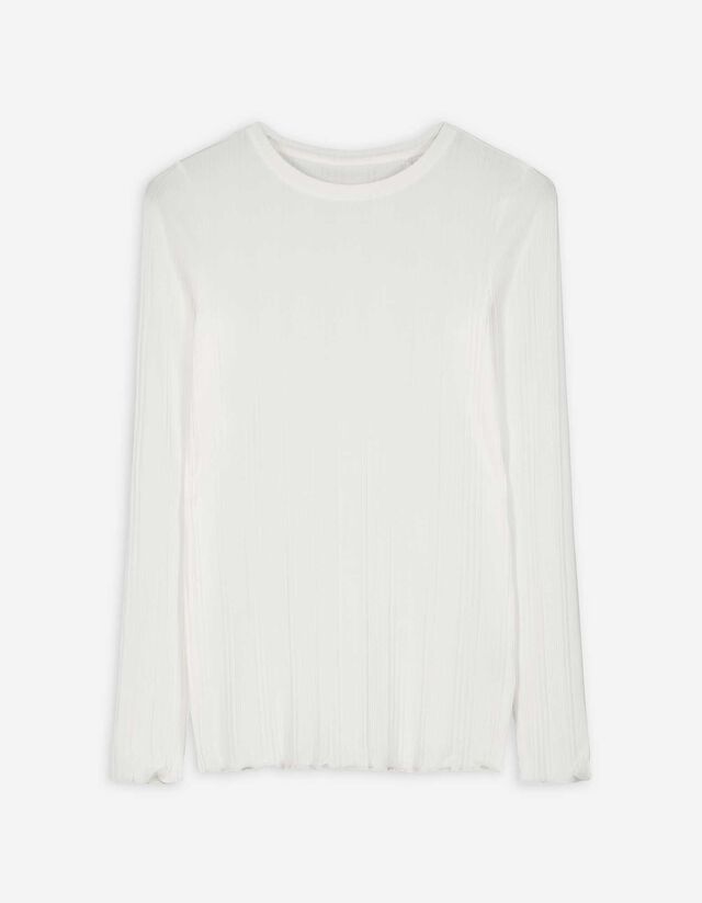 Pizsamafelső - Bordás kötés - feher