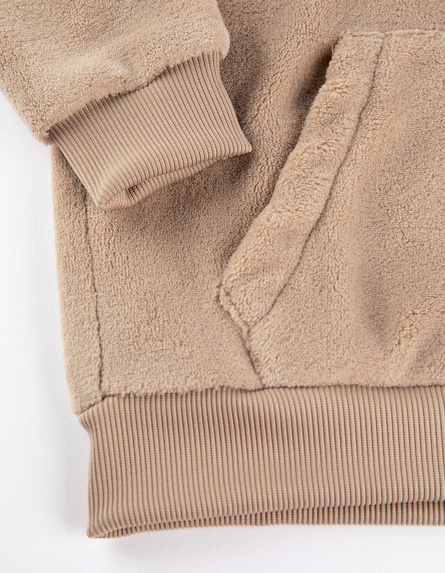 Kapucnis felső - Plüss - zöld