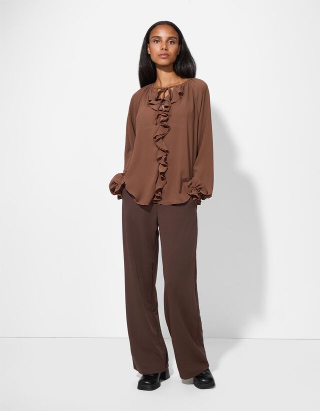 Melegítőnadrág - Széles fazon - sotetlila