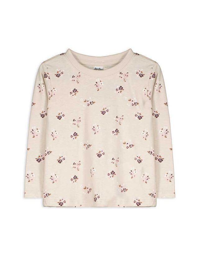 Hosszú ujjú felső - Elszórt nyomott minta - feher