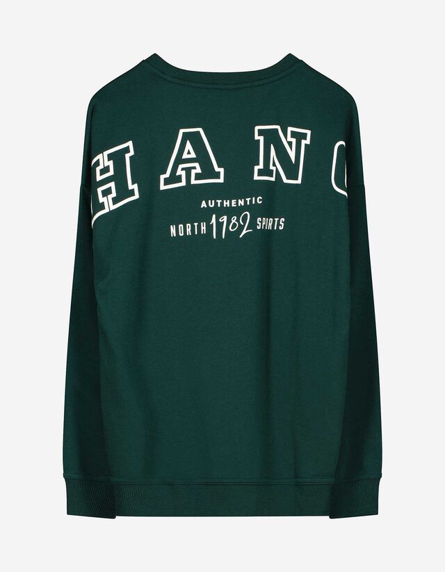 Melegítőfelső - Hátul nyomtatott minta - sötétzöld