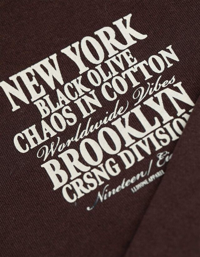 Melegítőfelső - Hátul nyomtatott minta - fekete