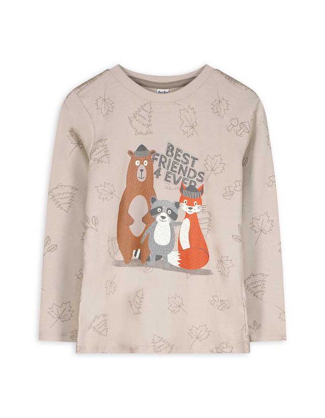 Hosszú ujjú felső - Nyomott minta - feher