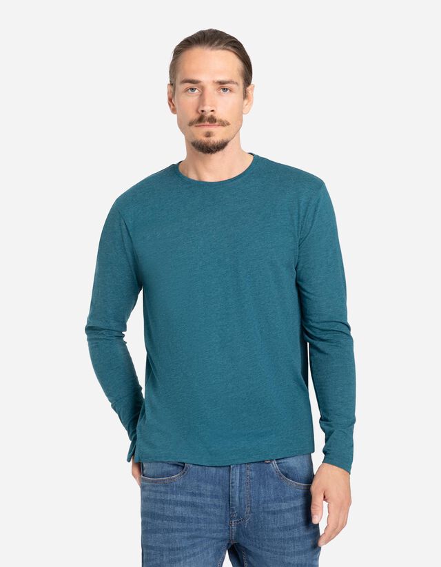 Hosszú ujjú felső - Kerek nyakkivágás - sötétzöld