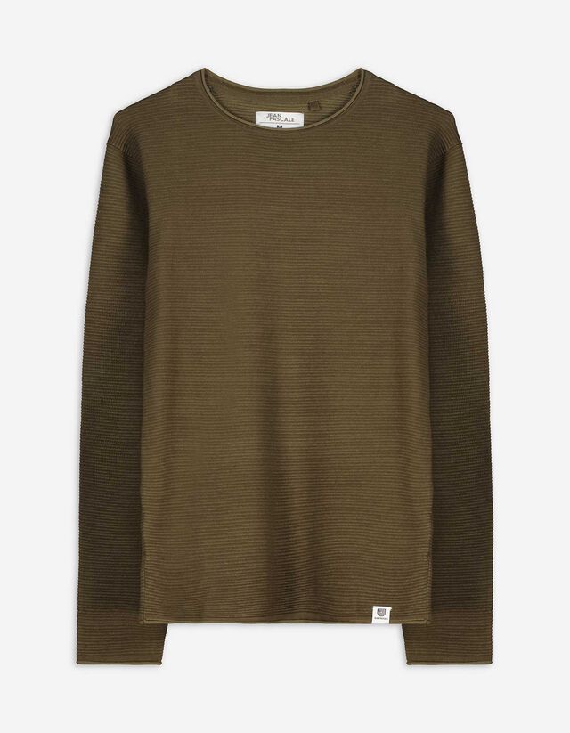 Pulóver - Kerek nyakkivágás - világos barna