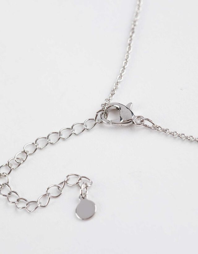 Nyaklánc - Strasszokkal - ezust