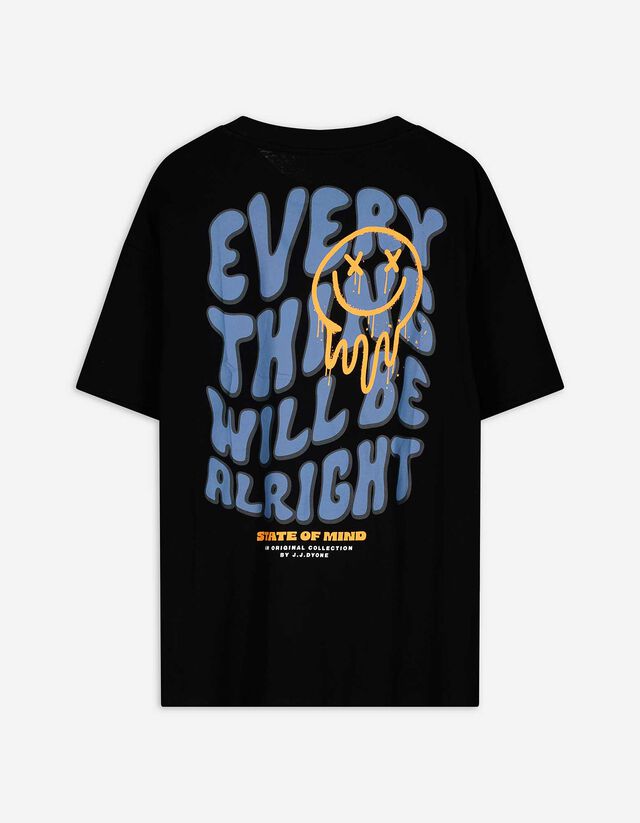 Póló - Hátul nyomtatott minta - feher