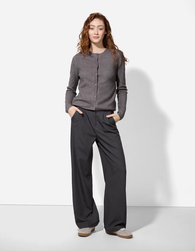 Kardigán - Gombolópántos - sotetlila