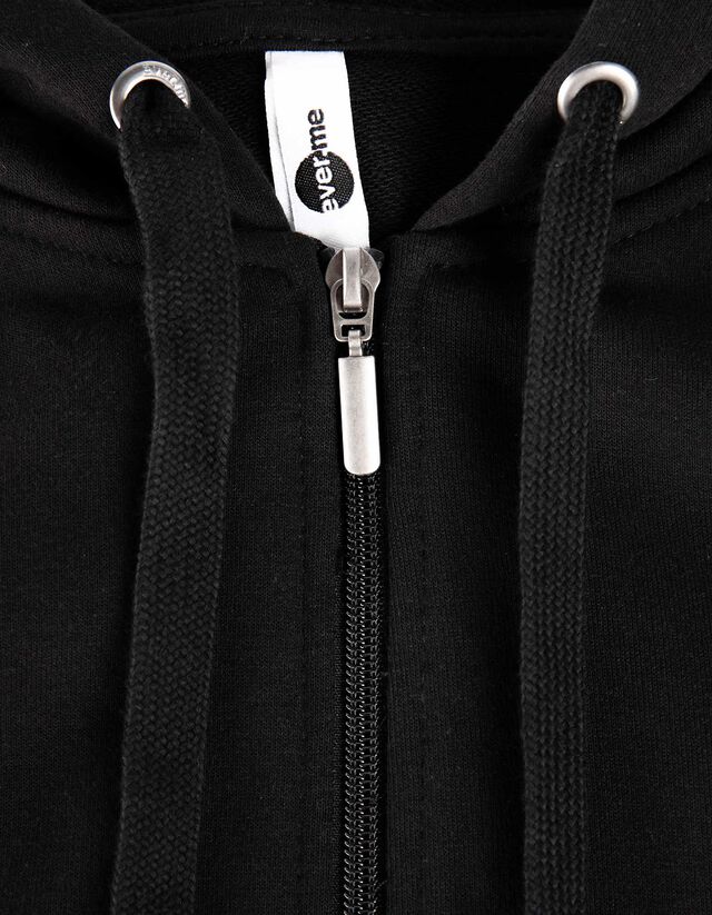 Cipzáros melegítőfelső - Normál fazon - fekete