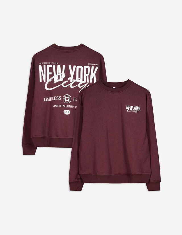 Melegítőfelső - Hátul nyomtatott minta - vilagoskek