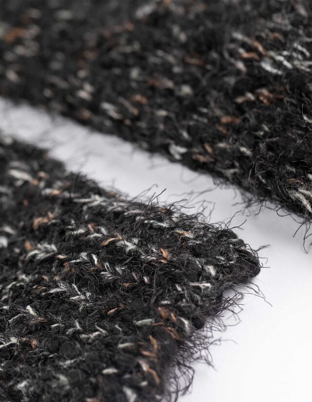 Kardigán - Plüss - fekete