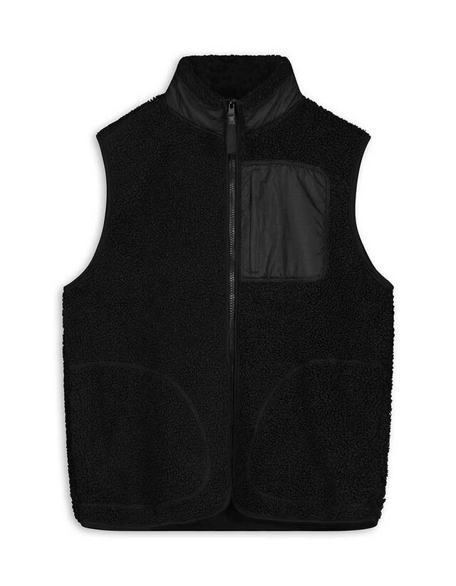 Mellény - Plüss - fekete