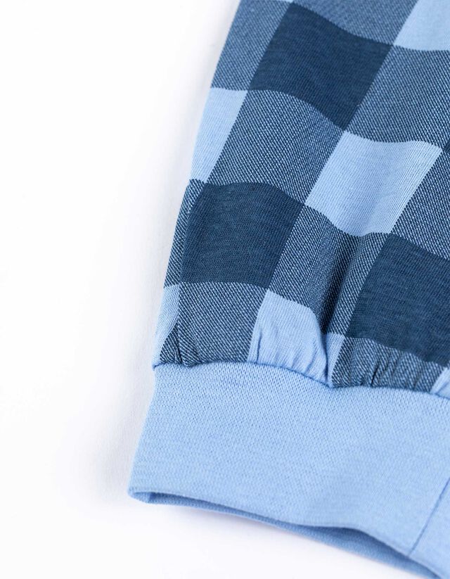 Felsőből és nadrágból álló pizsama szett - Vegyes minta - vilagoskek