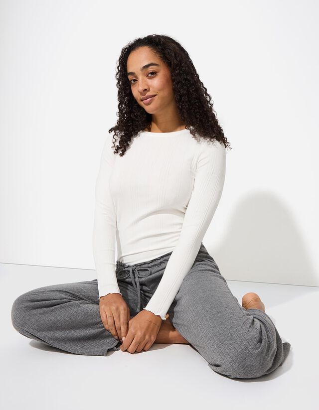 Pizsamaalsó - Strukturált anyag - szürke