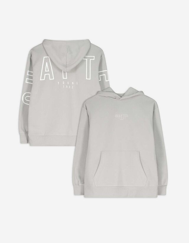 Kapucnis felső - Túlméretezett fazon - feher