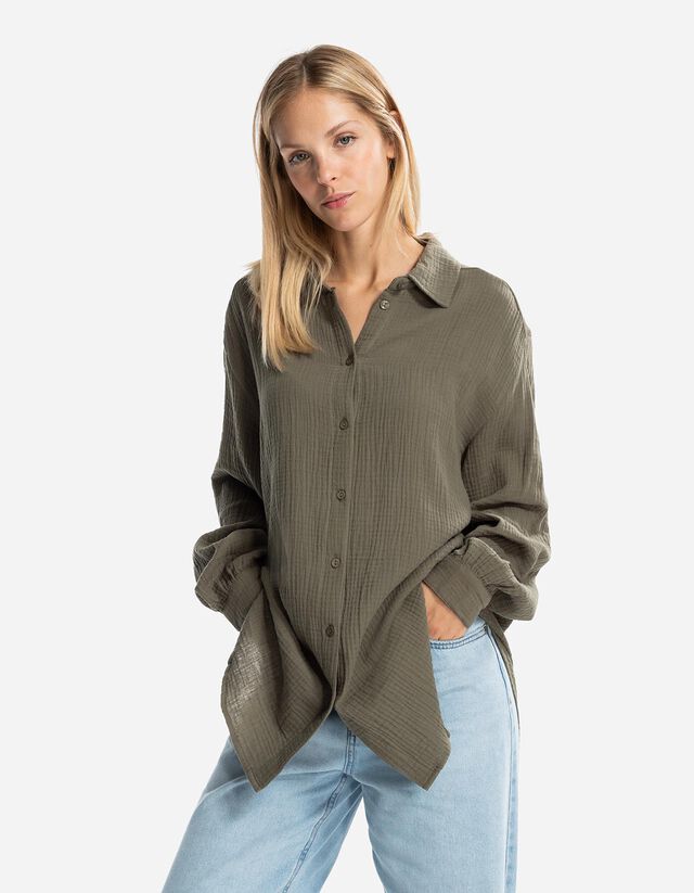 Blúz - Muszlin - vilagos zold