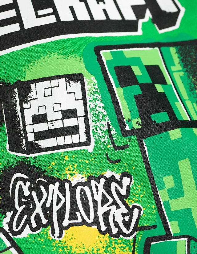 Kapucnis felső - Minecraft - zöld