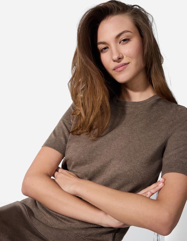 Pulóver - Rövid ujjú - sötétszürke