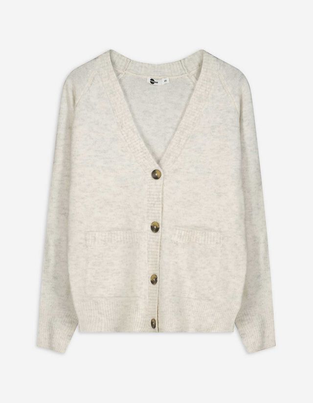 Kötött kardigán - Foltzsebek - sotetlila