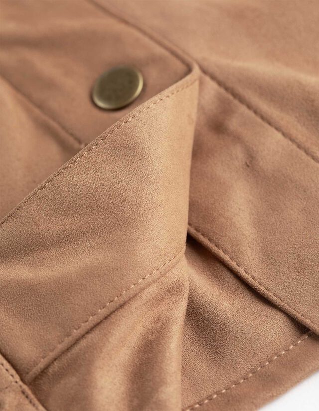 Szoknya - Velúr utánzat - barna