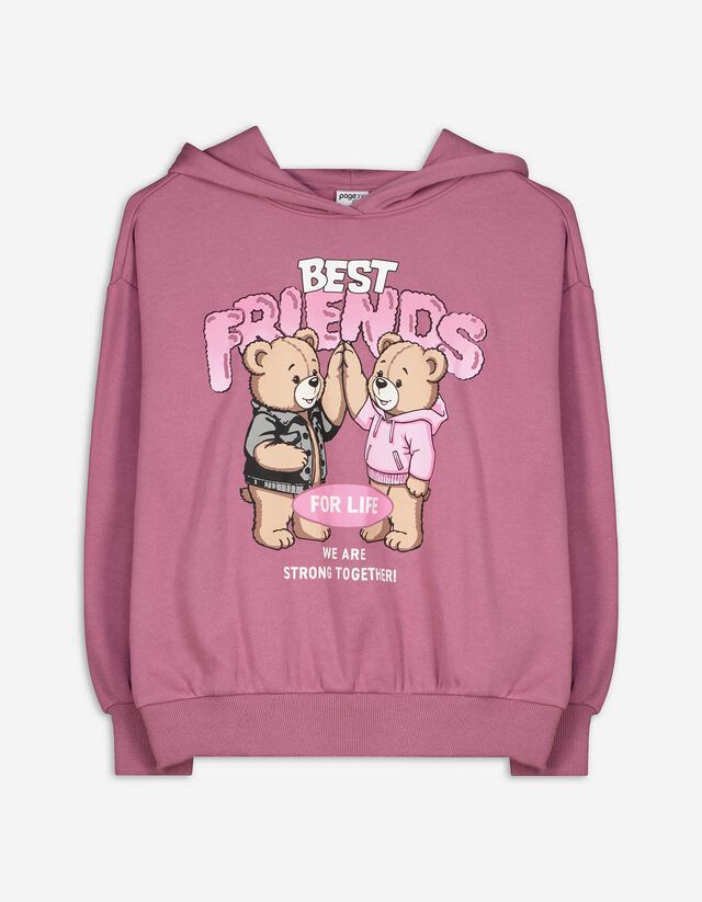 Melegítőfelső - Elülső nyomtatás - rozsaszin