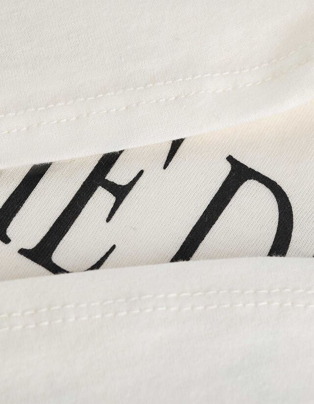 Póló - Csillámos nyomott minta - feher