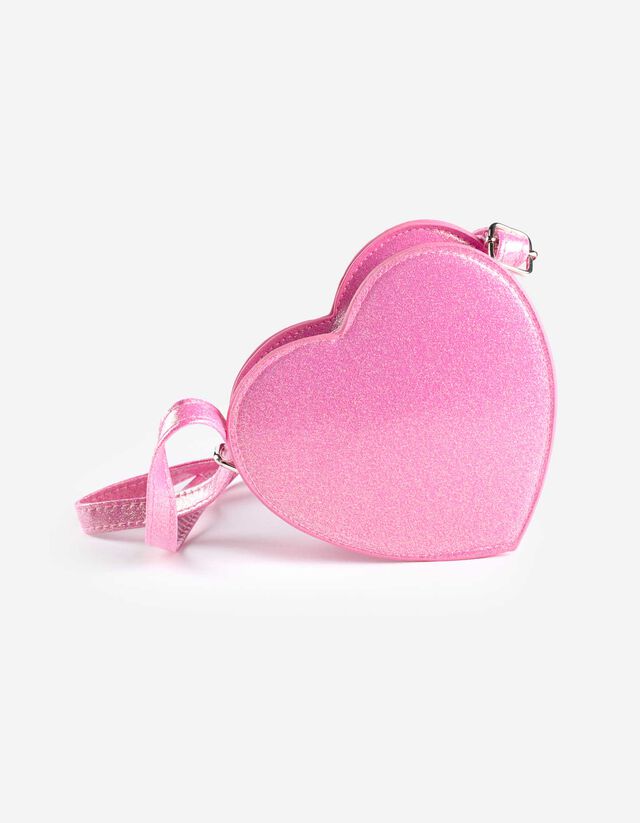 Válltáska -  Szív alakú - pink