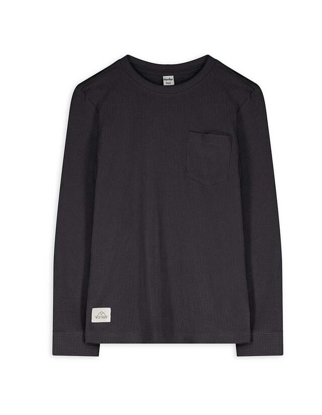 Hosszú ujjú felső - Mellzsebes - világos barna