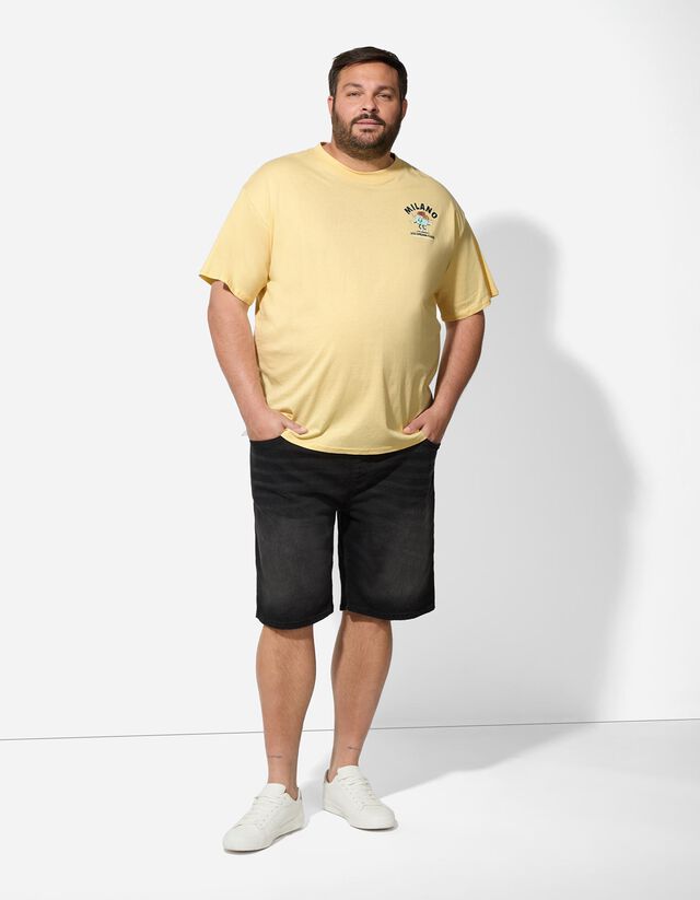 Póló - Hátul nyomtatott minta - feher