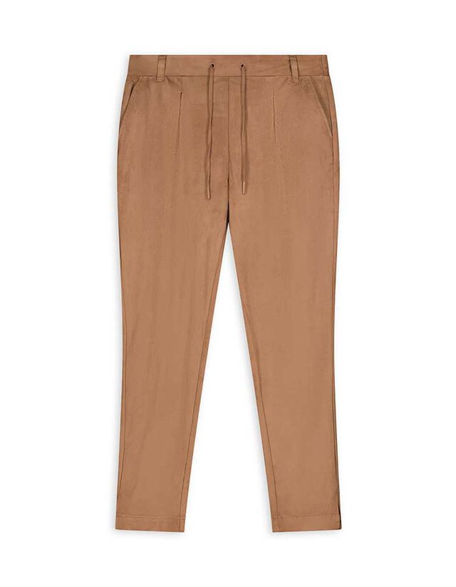 Nadrág - Velúr utánzat - sötétbarna