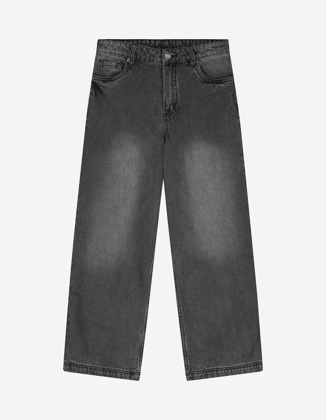 Farmernadrág - Bő fazon - fekete