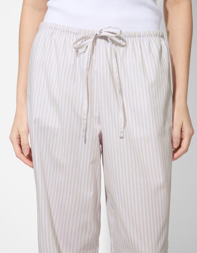 Pizsamaalsó - Csíkos - bézs