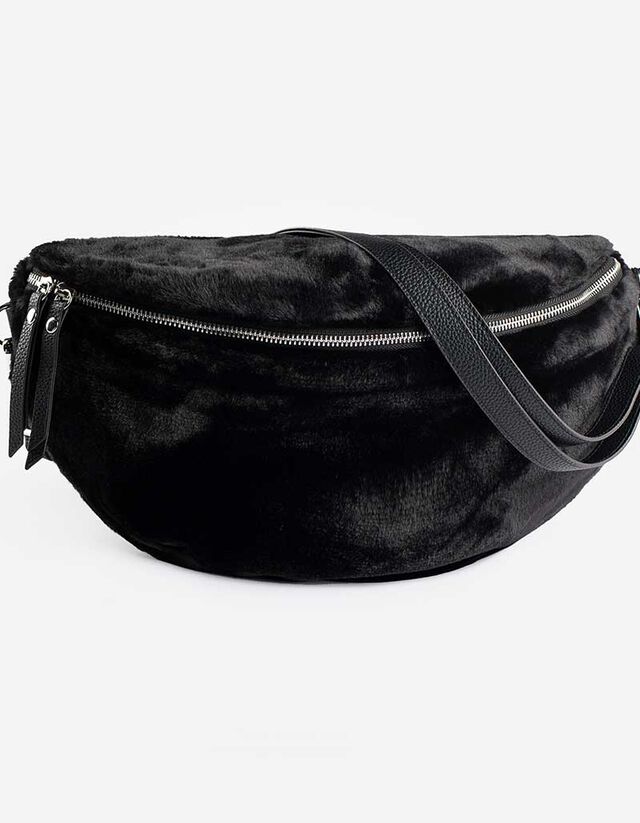 Válltáska - Műszőrme - barna