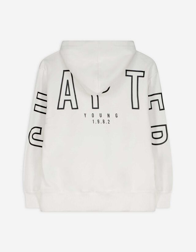 Kapucnis felső - Túlméretezett fazon - feher