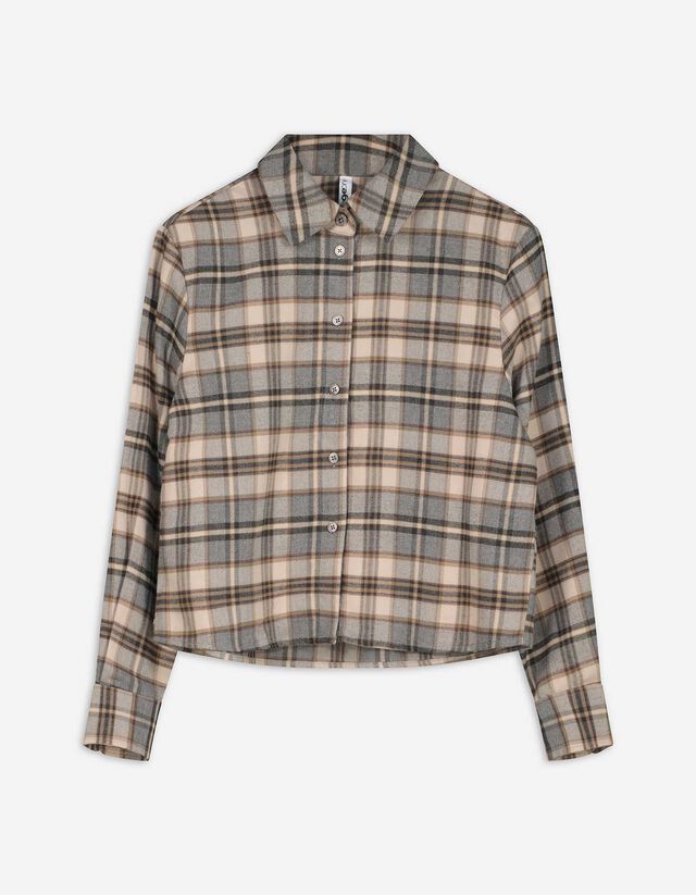 Blúz - Kockás - bézs